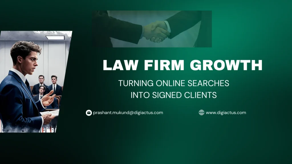 Attorney reviewing website analytics and client behavior insights as part of a law firm SEO strategy.