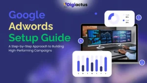 Dashboard view illustrating Google AdWords ads and performance metrics
