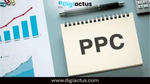 Graphic depicting a pay per click company planning, executing, and analyzing campaigns to improve ROI