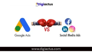 Comparison of social media ads and Google Ads for business growth.