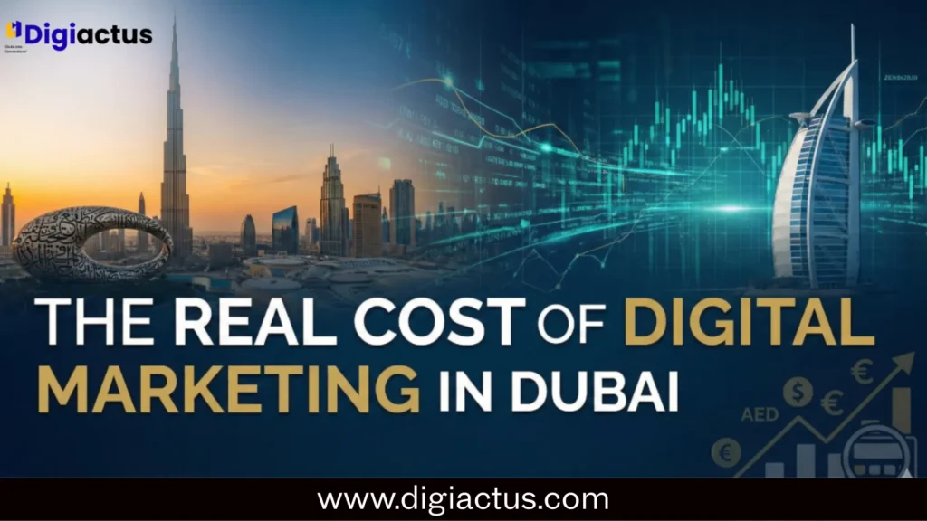 AI SEO pricing UAE 2026 chart showing cost ranges in AED for small businesses, SMEs, and enterprise companies in Dubai and across the UAE.